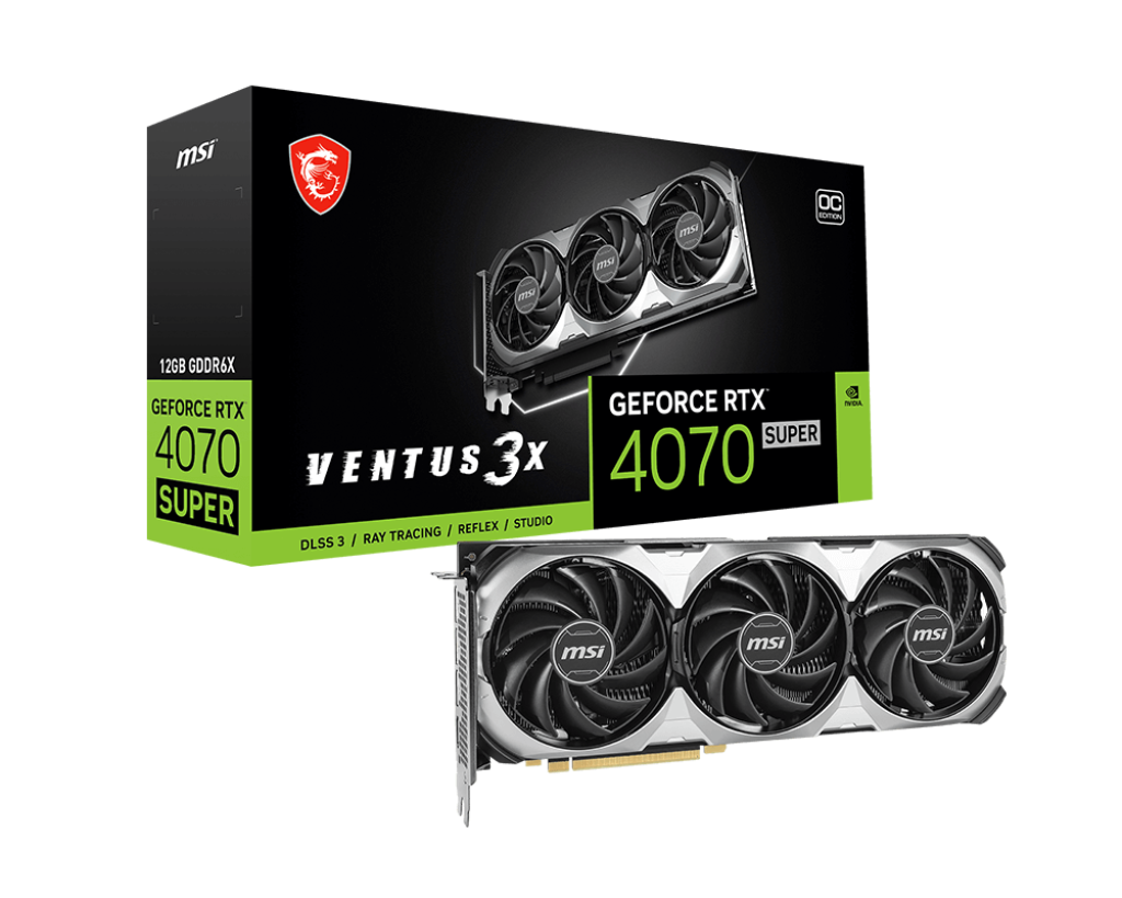 MSI Gaming GeForce RTX 4070 Ventus 3X E1 12G OC Graphics Card