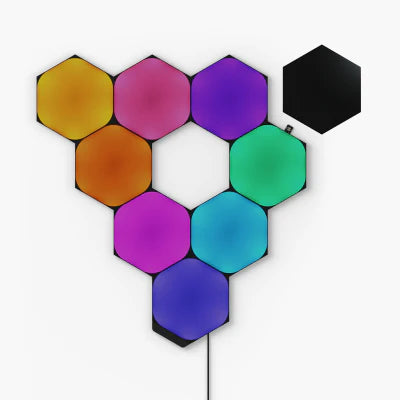 Nanoleaf Shapes | Hexagon | Starter Kit | 9 Pack | Black