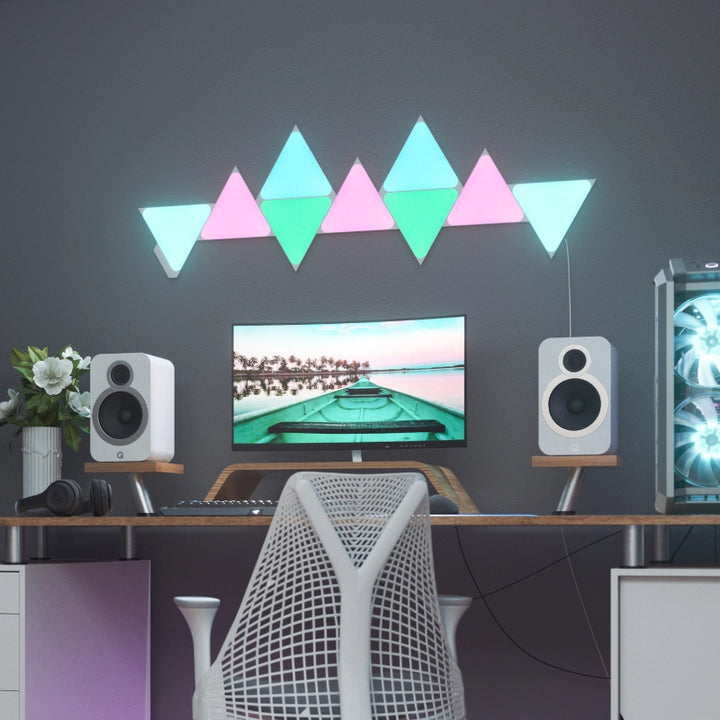 Nanoleaf Shapes | Triangles | Starter Kit | 9 Pack |  White