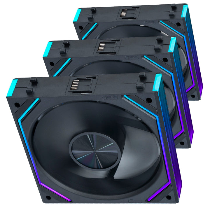 ASIAHORSE DAWN 120mm Daisy Chain PWM Fans (3-Pack)