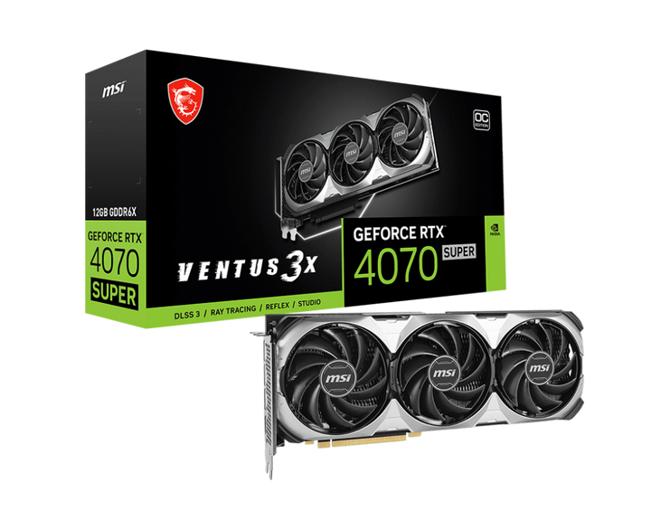 MSI Gaming GeForce RTX 4070 Ventus 3X E1 12G OC Graphics Card