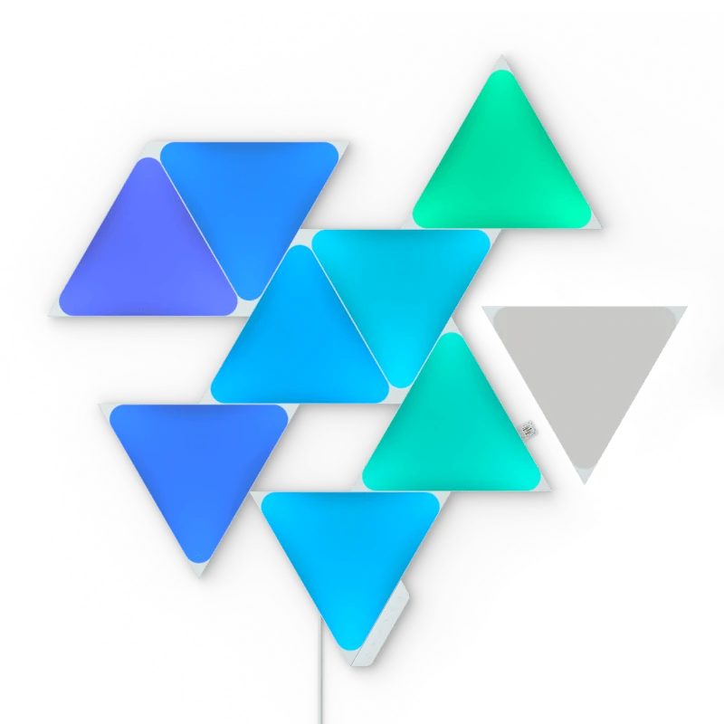 Nanoleaf Shapes | Triangles | Starter Kit | 9 Pack |  White
