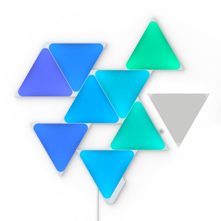 Nanoleaf Shapes | Triangles | Starter Kit | 9 Pack |  White