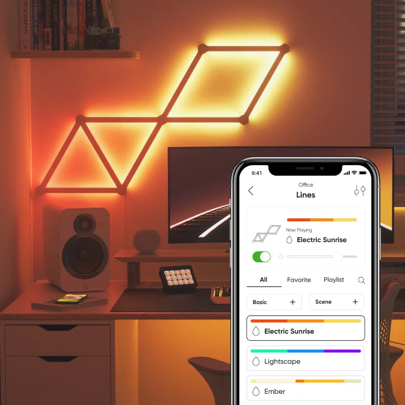 Nanoleaf Lines | 60 Degrees | Starter Kit | 9 Pack | White