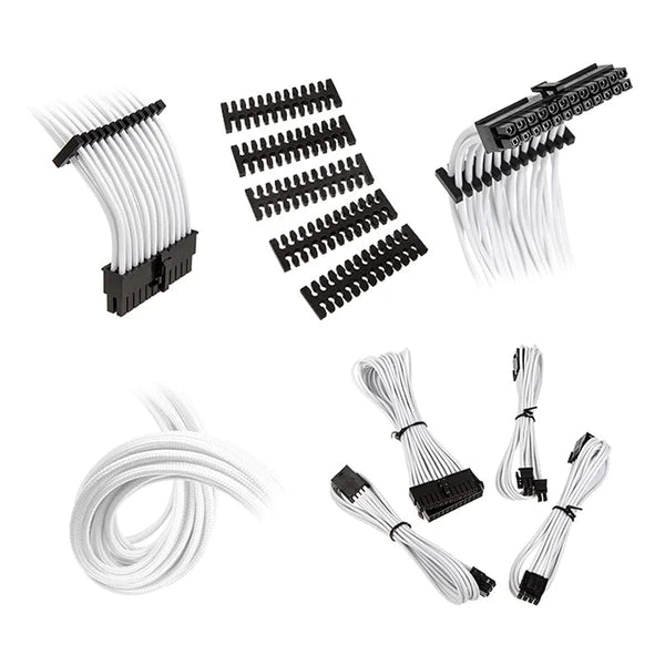 Invasion Sleekcord Sleeved Extension Cables - Black / White