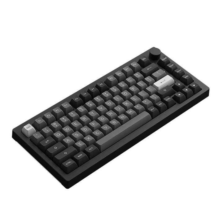 Black & Silver 5075B Plus Tri-Mode Hot-Swappable Keyboard