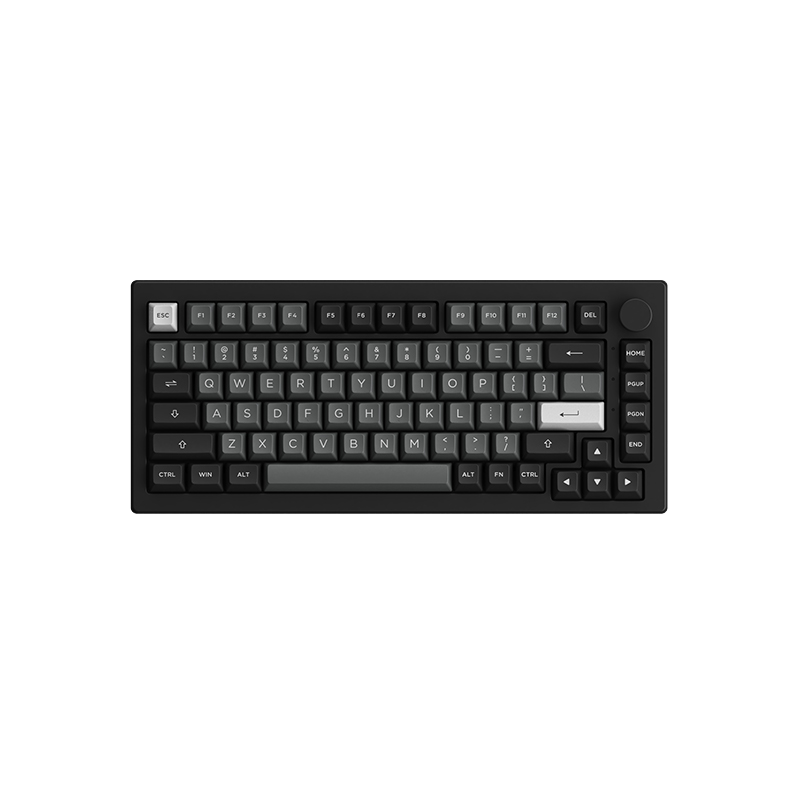 Black & Silver 5075B Plus Tri-Mode Hot-Swappable Keyboard