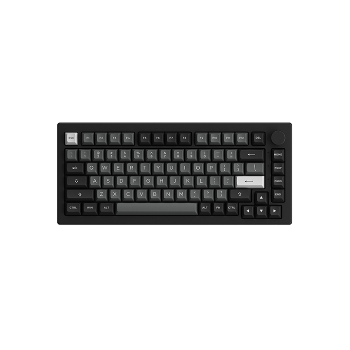 Black & Silver 5075B Plus Tri-Mode Hot-Swappable Keyboard