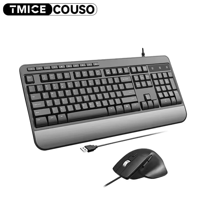 Ergonomic Wired Keyboard and Mouse Combo