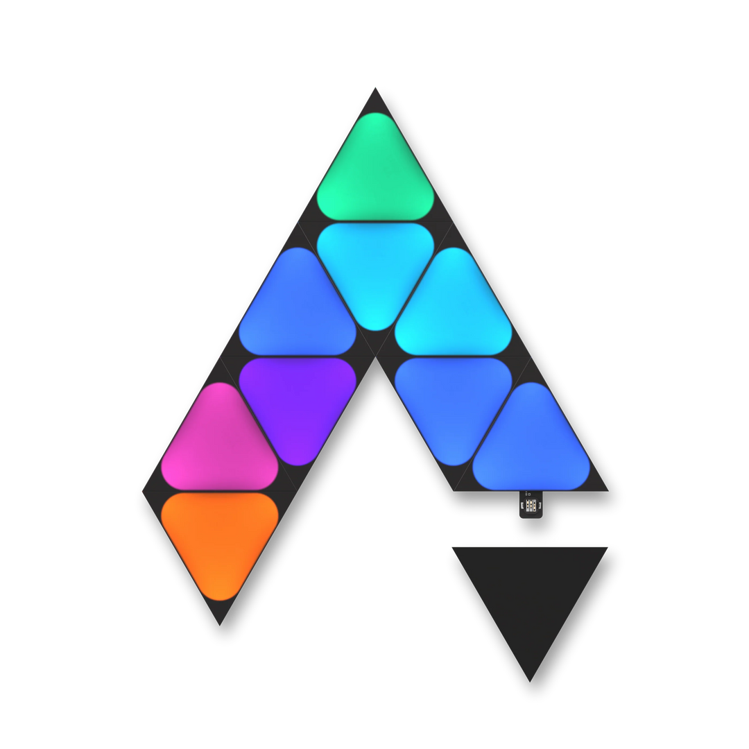 Nanoleaf Shapes | Mini Triangles | Panels Only | 10 Pack | Black