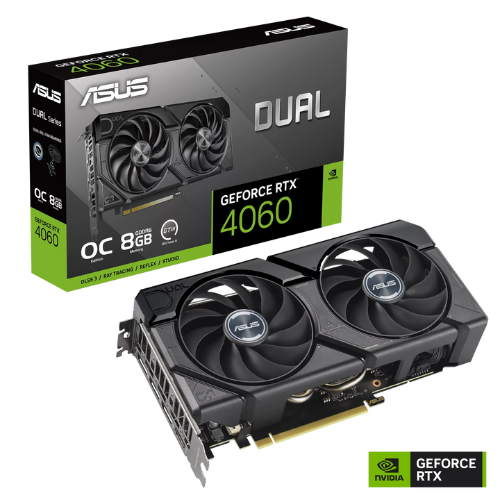 ASUS Dual GeForce RTX™ 4060 EVO OC Edition