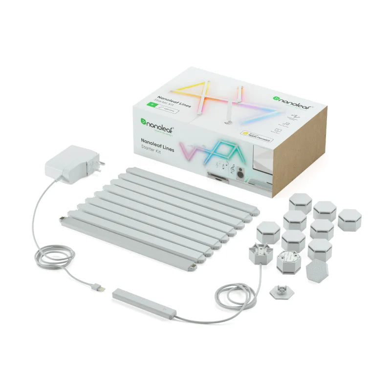 Nanoleaf Lines | 60 Degrees | Starter Kit | 9 Pack | White