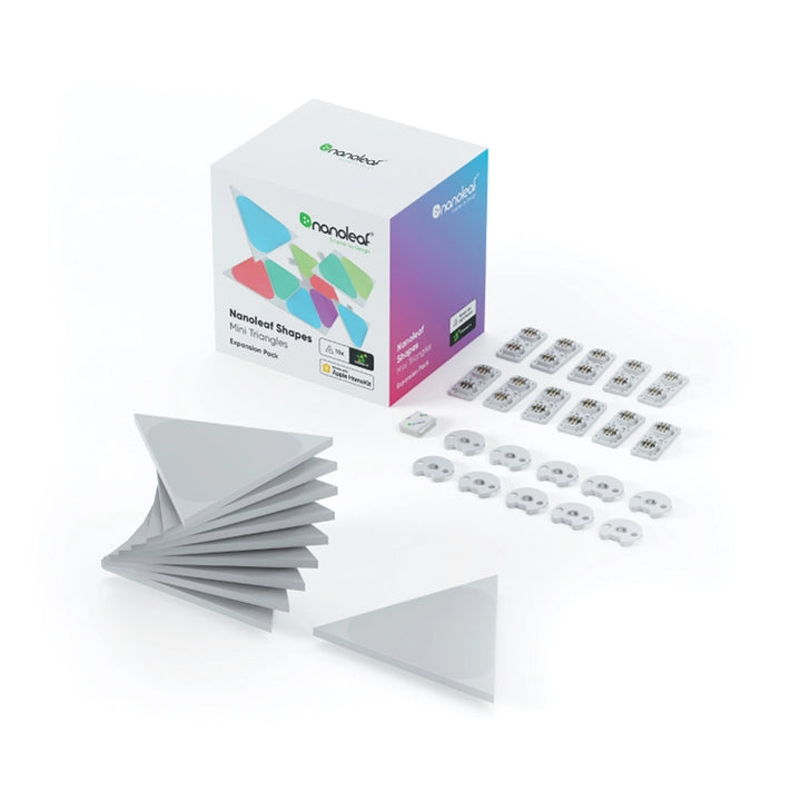 Nanoleaf Shapes | Mini Triangles | Panels Only | 10 Pack | White
