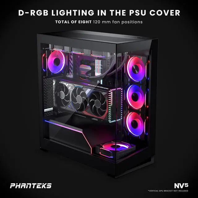 PHANTEKS NV5S E-ATX TG CASE - BLACK