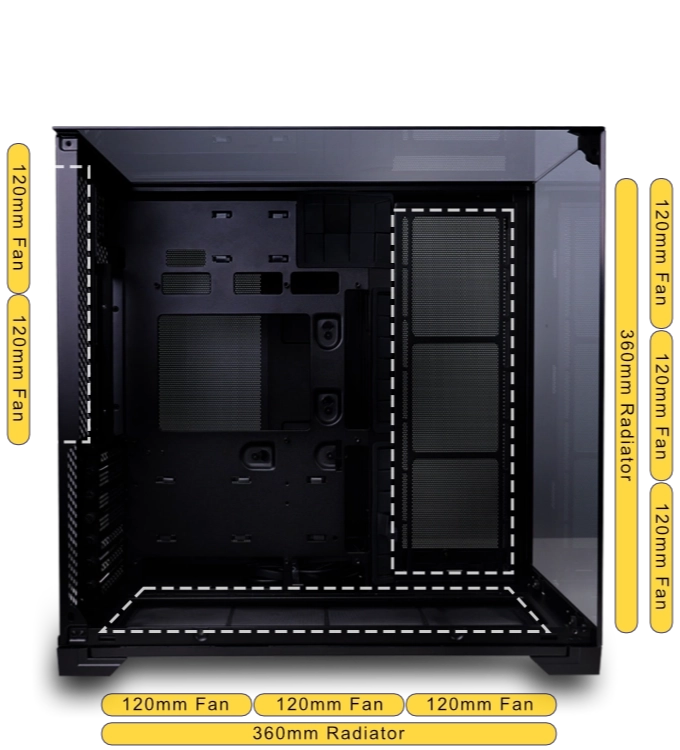 Lian Li View Lian Li O11 Vision Compact – Black – SBNT